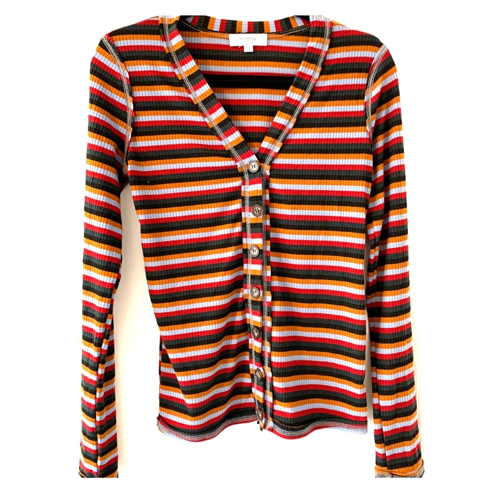 Hashtag brand striped button-up shirt from Dressup